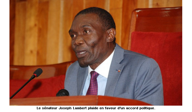 Joseph Lambert plaide en faveur d’un accord politique